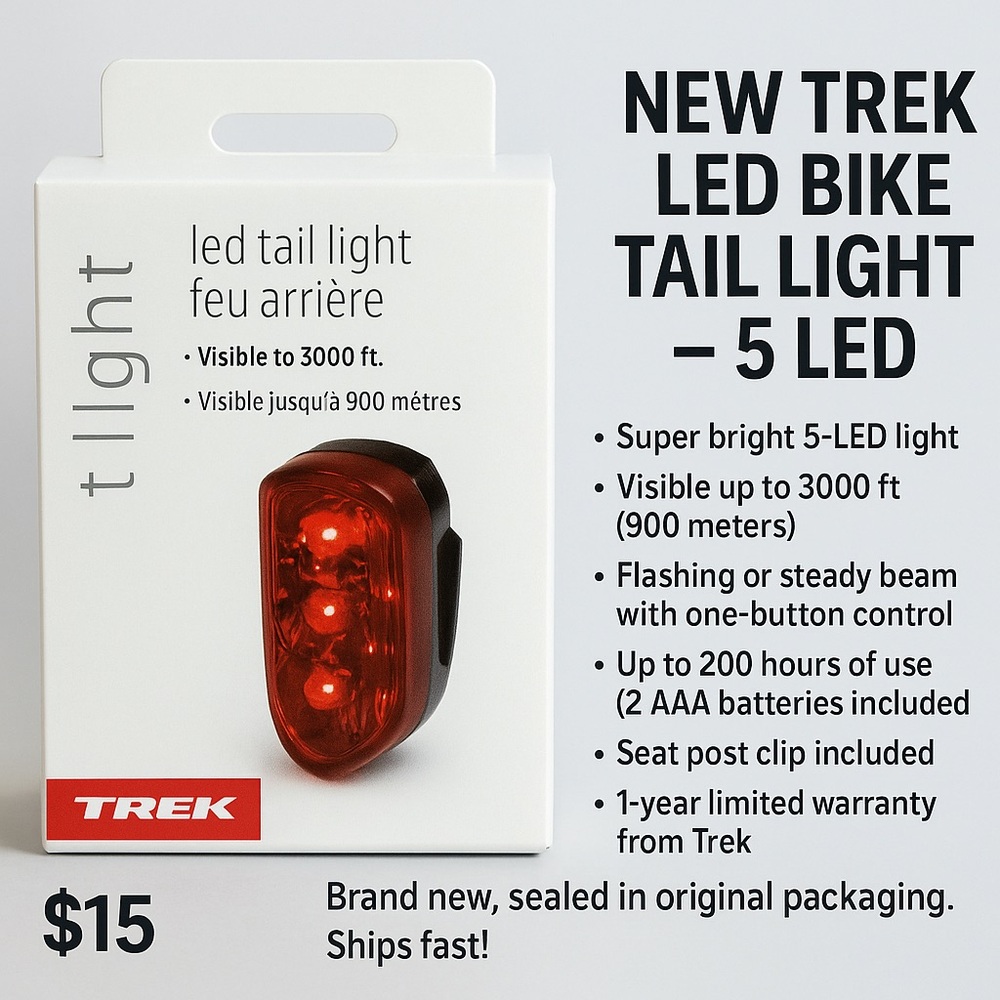 Trek LED Tail Light – Ultra Bright, Visible up to 3000ft